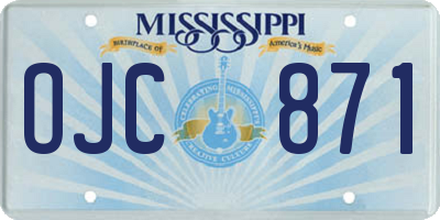 MS license plate OJC871