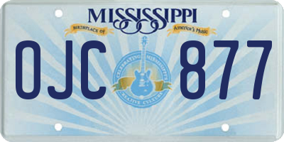 MS license plate OJC877