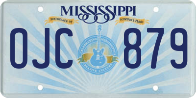 MS license plate OJC879
