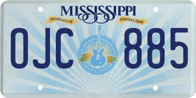 MS license plate OJC885