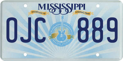 MS license plate OJC889