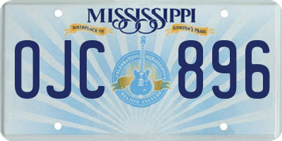MS license plate OJC896