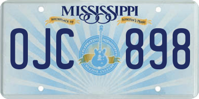 MS license plate OJC898
