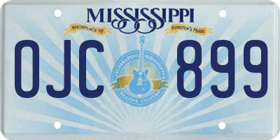MS license plate OJC899