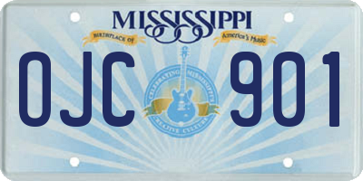 MS license plate OJC901