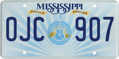 MS license plate OJC907