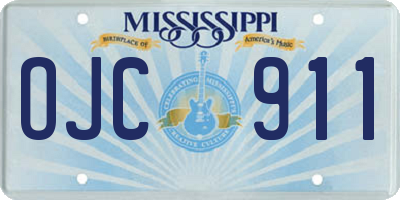 MS license plate OJC911
