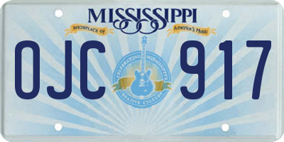 MS license plate OJC917