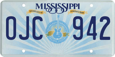 MS license plate OJC942
