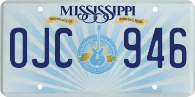 MS license plate OJC946