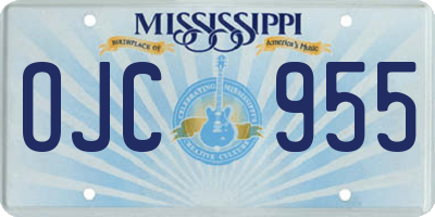 MS license plate OJC955