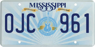 MS license plate OJC961