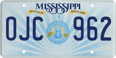 MS license plate OJC962