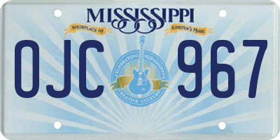 MS license plate OJC967