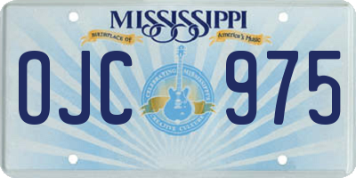 MS license plate OJC975