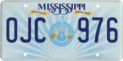 MS license plate OJC976