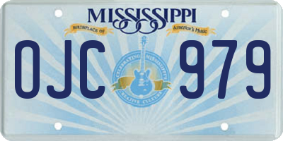 MS license plate OJC979