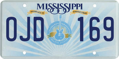 MS license plate OJD169