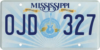 MS license plate OJD327