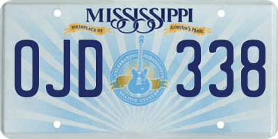 MS license plate OJD338
