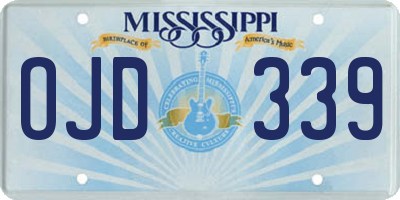 MS license plate OJD339