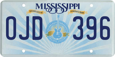 MS license plate OJD396