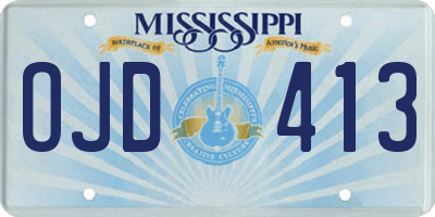 MS license plate OJD413