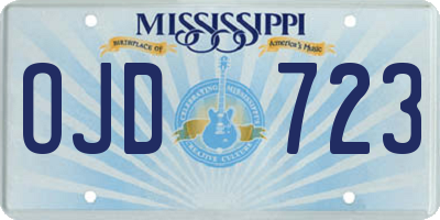 MS license plate OJD723
