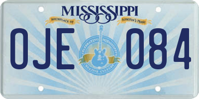 MS license plate OJE084