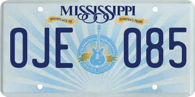 MS license plate OJE085