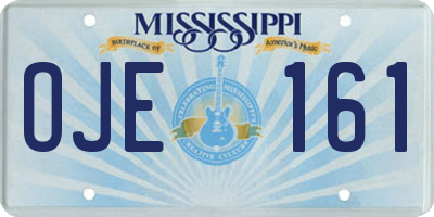 MS license plate OJE161