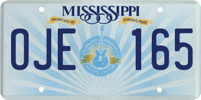 MS license plate OJE165