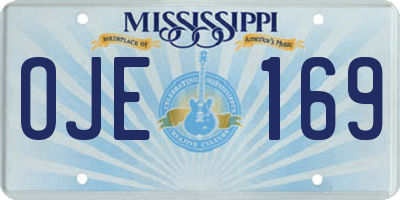 MS license plate OJE169