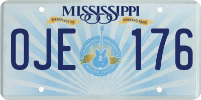 MS license plate OJE176