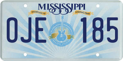 MS license plate OJE185