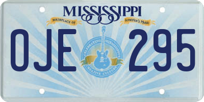 MS license plate OJE295