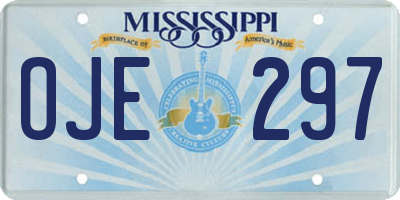 MS license plate OJE297
