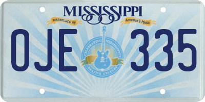 MS license plate OJE335