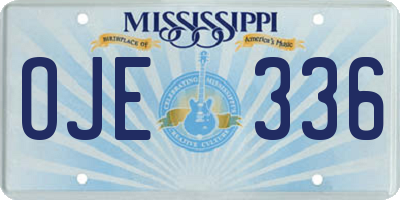 MS license plate OJE336