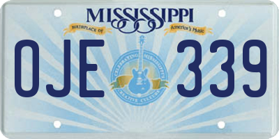 MS license plate OJE339