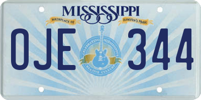 MS license plate OJE344
