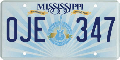 MS license plate OJE347