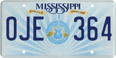 MS license plate OJE364
