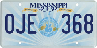 MS license plate OJE368