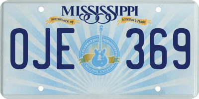 MS license plate OJE369