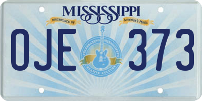 MS license plate OJE373