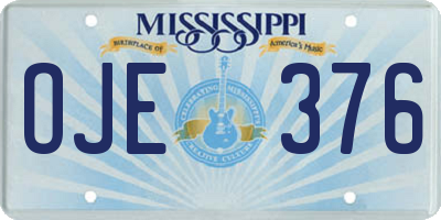 MS license plate OJE376