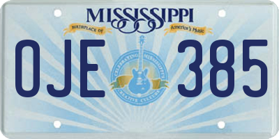 MS license plate OJE385