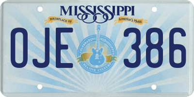 MS license plate OJE386