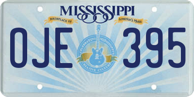 MS license plate OJE395